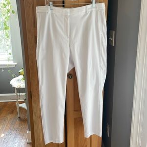 New J.Jill White Refined Woven Trousers, 18W
